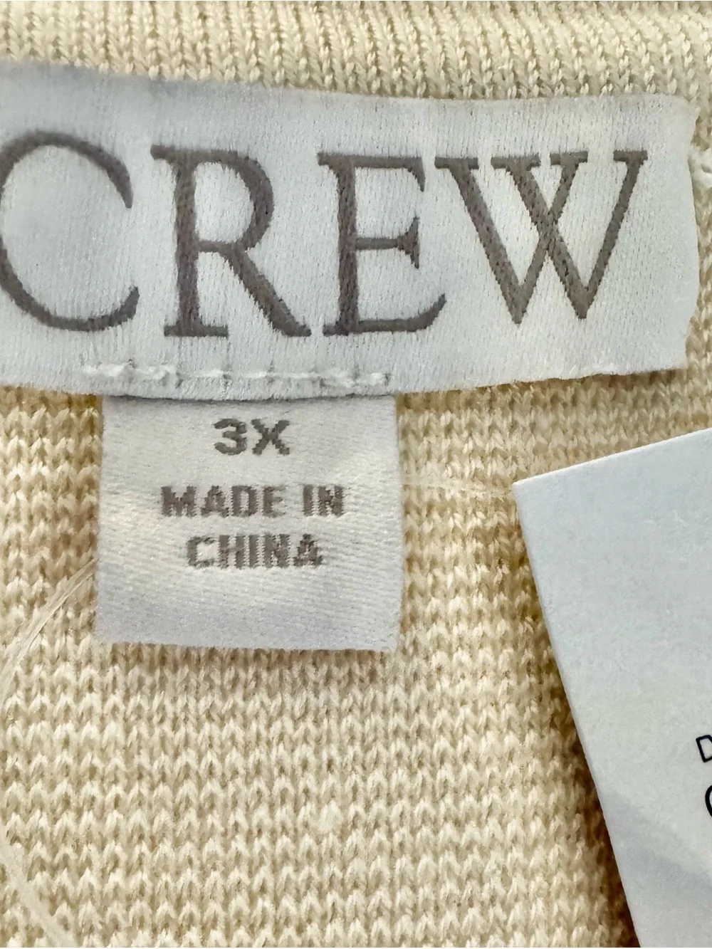 NWT J. Crew Sleeveless Knit Shell Lyocell Blend color “Natural” Size 3X